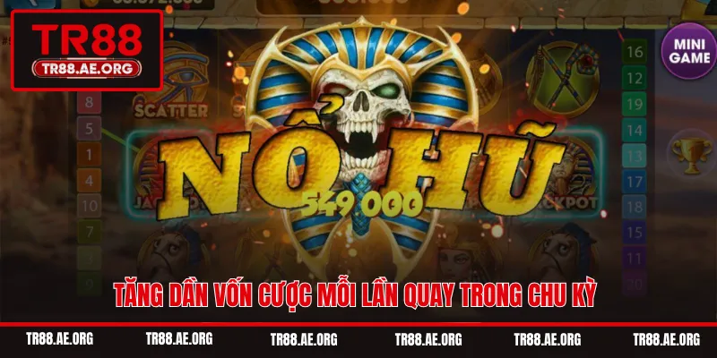 Tăng dần vốn cược mỗi lần quay trong chu kỳ